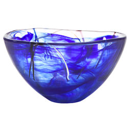 Kosta Boda Contrast Bowl, Blue Blue